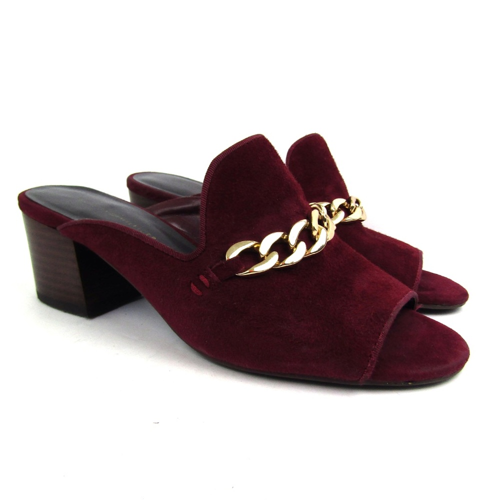 Tommy Hilfiger Zoletric burgundy chain link mules